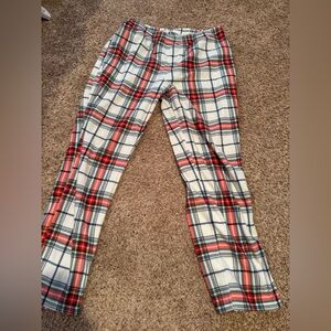 Red and White Plaid Pants